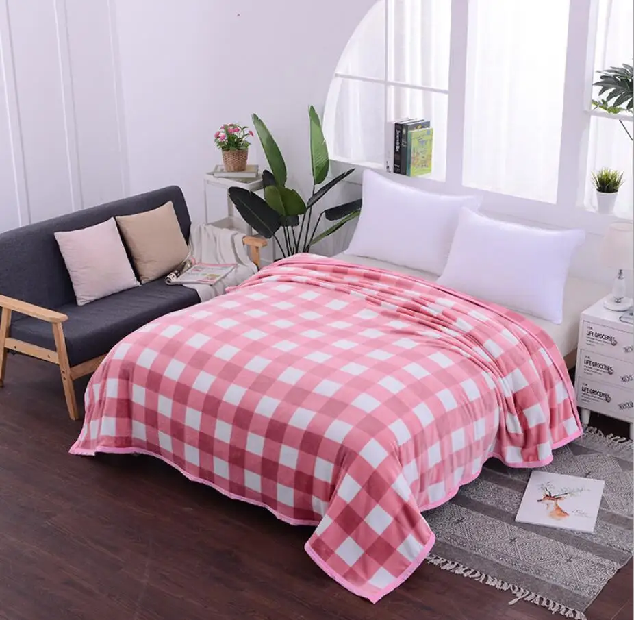 Plaid Printing Throw Blankets Bedding Super Warm Soft adult blankets for beds Home Textile Children Blanket bed sheet 150X200CM | Дом и сад