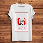 Футболка мужская белая с коротким рукавом, аниме мелиодас, Элизабет, Бан, Кинг, эсканор, Мерлин, смертельный грех, Повседневная