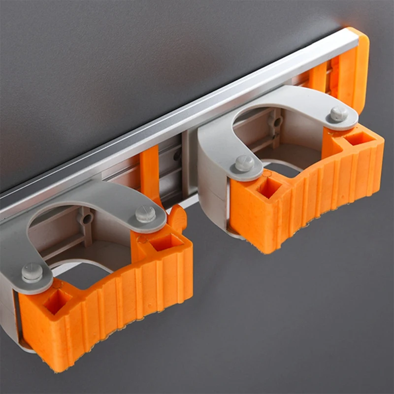 

Kitchen Wall Mounted Shelf, Storage Holder, Mop Brush Mops Hanger Holder, Mop Holder with Hook Bathroom Organizer(1 PCS)