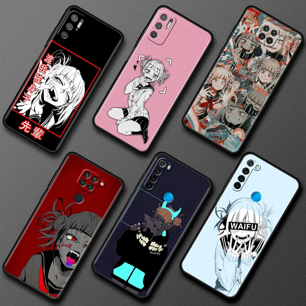 

Toga Himiko For Xiaomi Redmi Note 11 10 9 8 Pro 9S 10S 7 8T K40 Soft Silicone Phone Case 9A 9C 9T Black Shell Back Cover Lunda