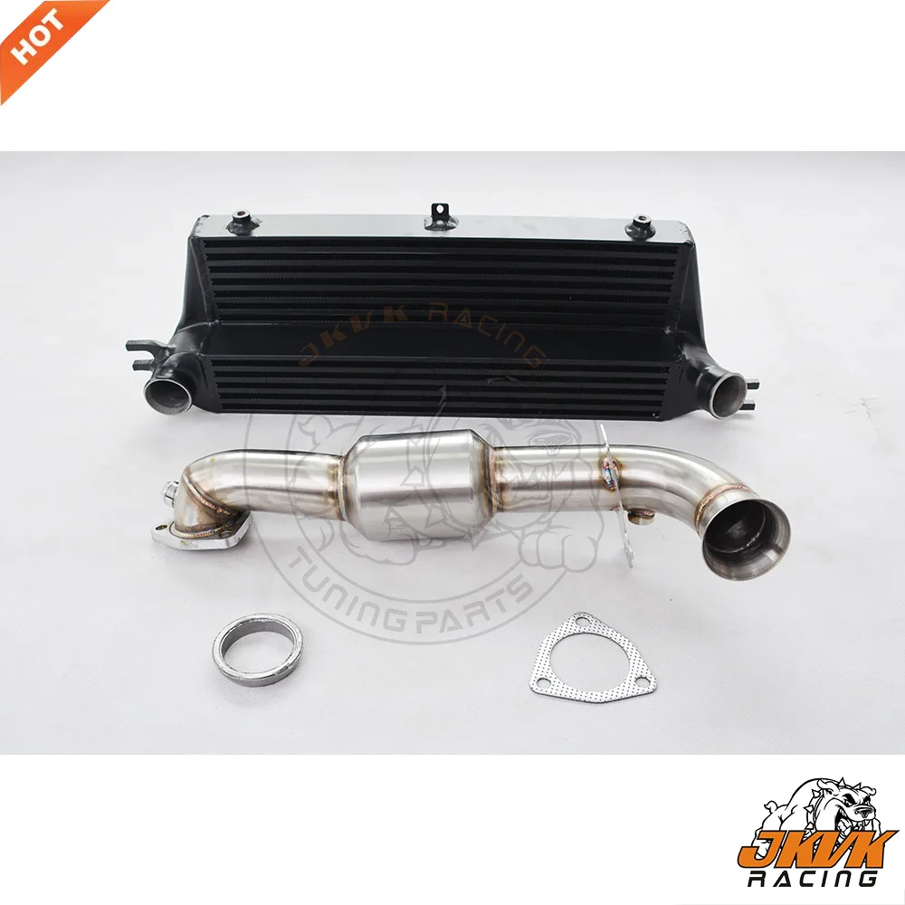 JKVK гоночный бар и пластинчатый интеркулер + 200 ячеек catted Downpipe для MINI COOPER S R56 R57 R58 R59