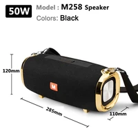 m258 high power 50w wireless portable bluetooth speaker subwoofer stereo tws music center play for a long time speakers to tv