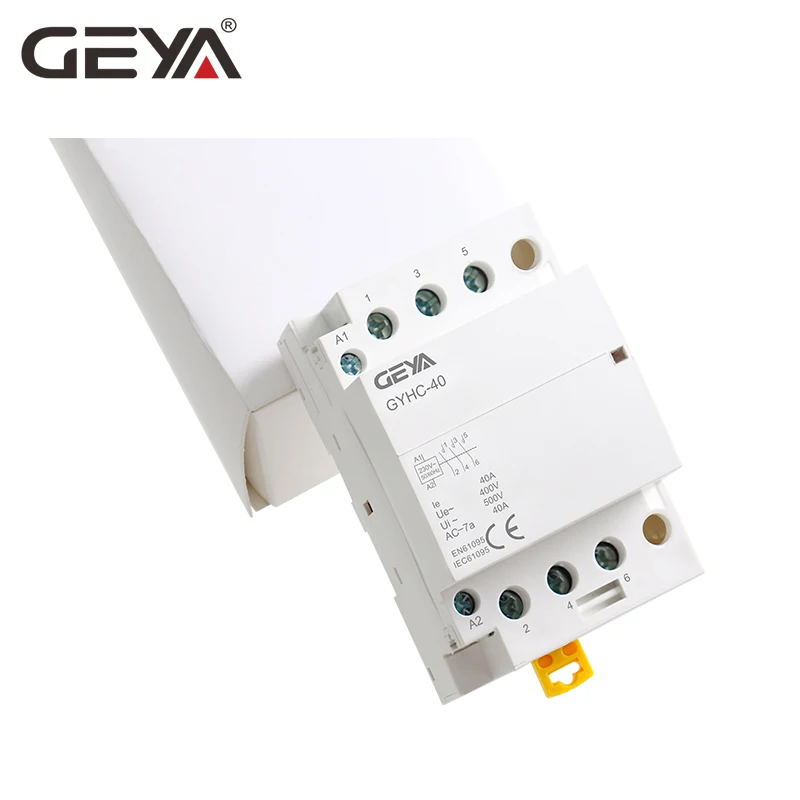 GEYA GYHC 3 фаза контактор переменного тока 220V P 40A 63A 3NO Din Rail AC для дома модульный