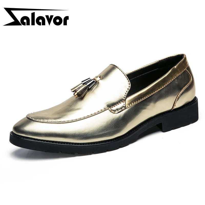 ZALAVOR/модные мужские кожаные модельные туфли на плоской подошве из лакированной