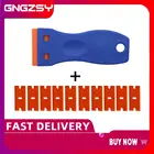 Виниловый скребок для обмотки автомобиля, пластиковое лезвие, инструмент для очистки стекла, керамики, духовки, оттенок, пленка, наклейка, скребок для удаления E17