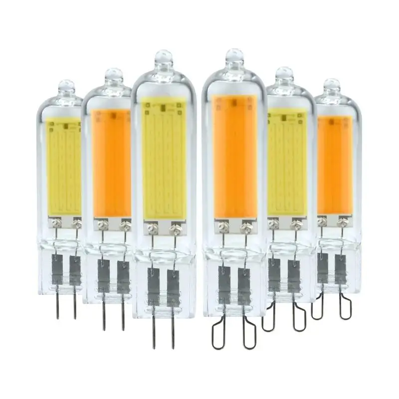 Стекло G9 G4 7 Вт 9 12 15 без мерцания светодиодный COB лампы 220V светильник домашняя