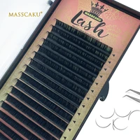 masscaku 0 070 10mm faux mink individual makeup false eyelash cilia lashes extension for professionals soft eyelash extension