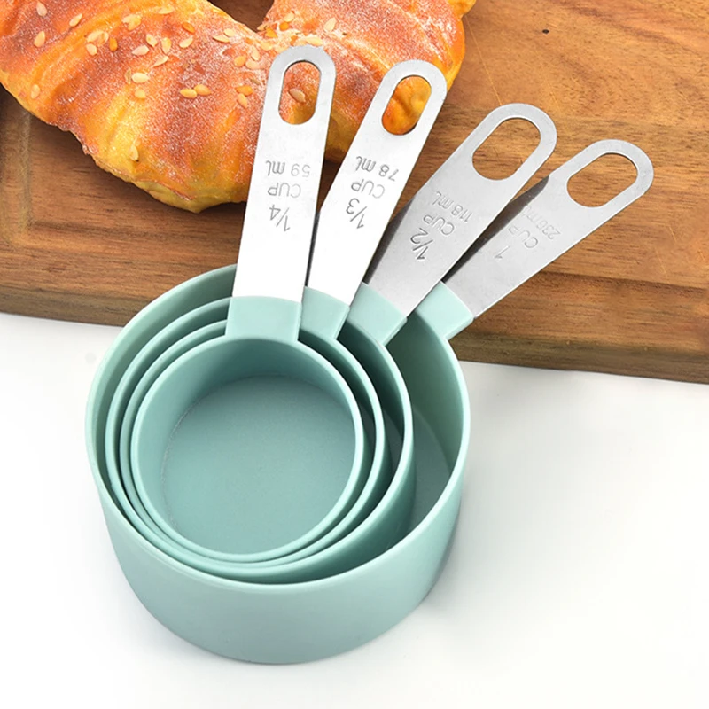 

4 шт. многофункциональные ложки, чашки, измерительные инструменты, аксессуары для выпечки, кухонные гаджеты, ручка из нержавеющей стали, кух...