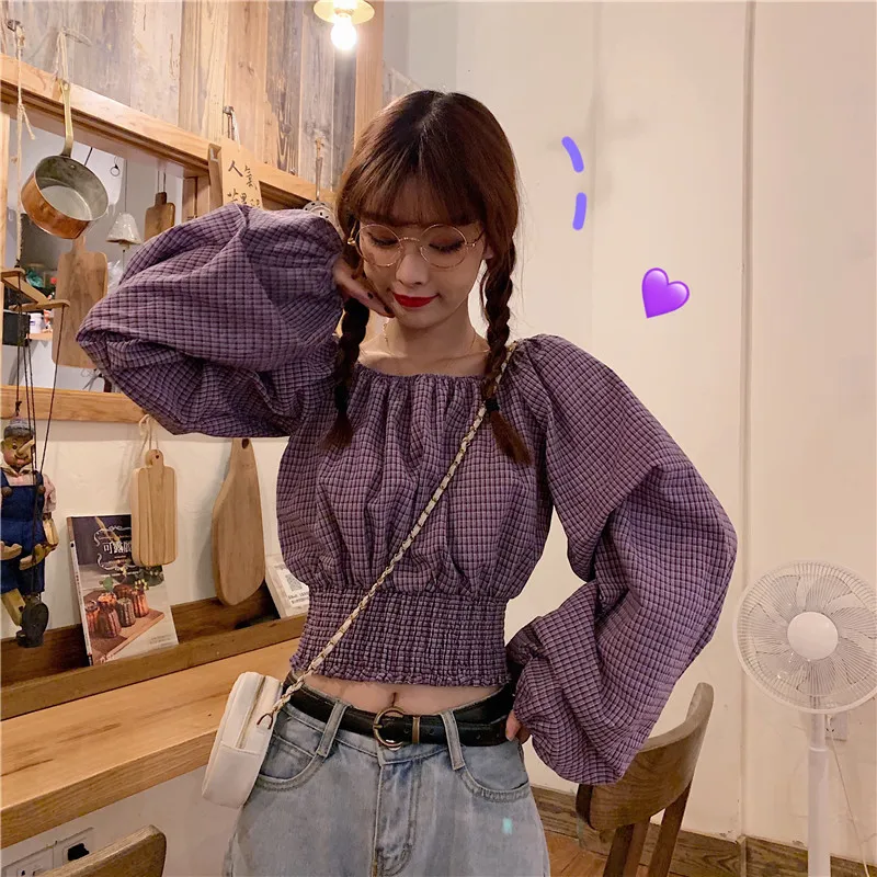 Осень 2020 Новое поступление Сексуальная рубашка без бретелек вырез лодочкой