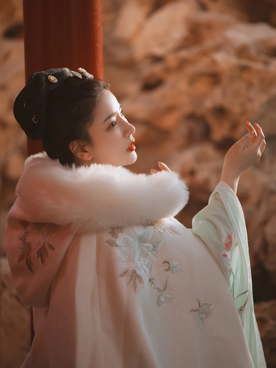 Женская Длинная накидка Толстая теплая куртка с бархатной подкладкой в