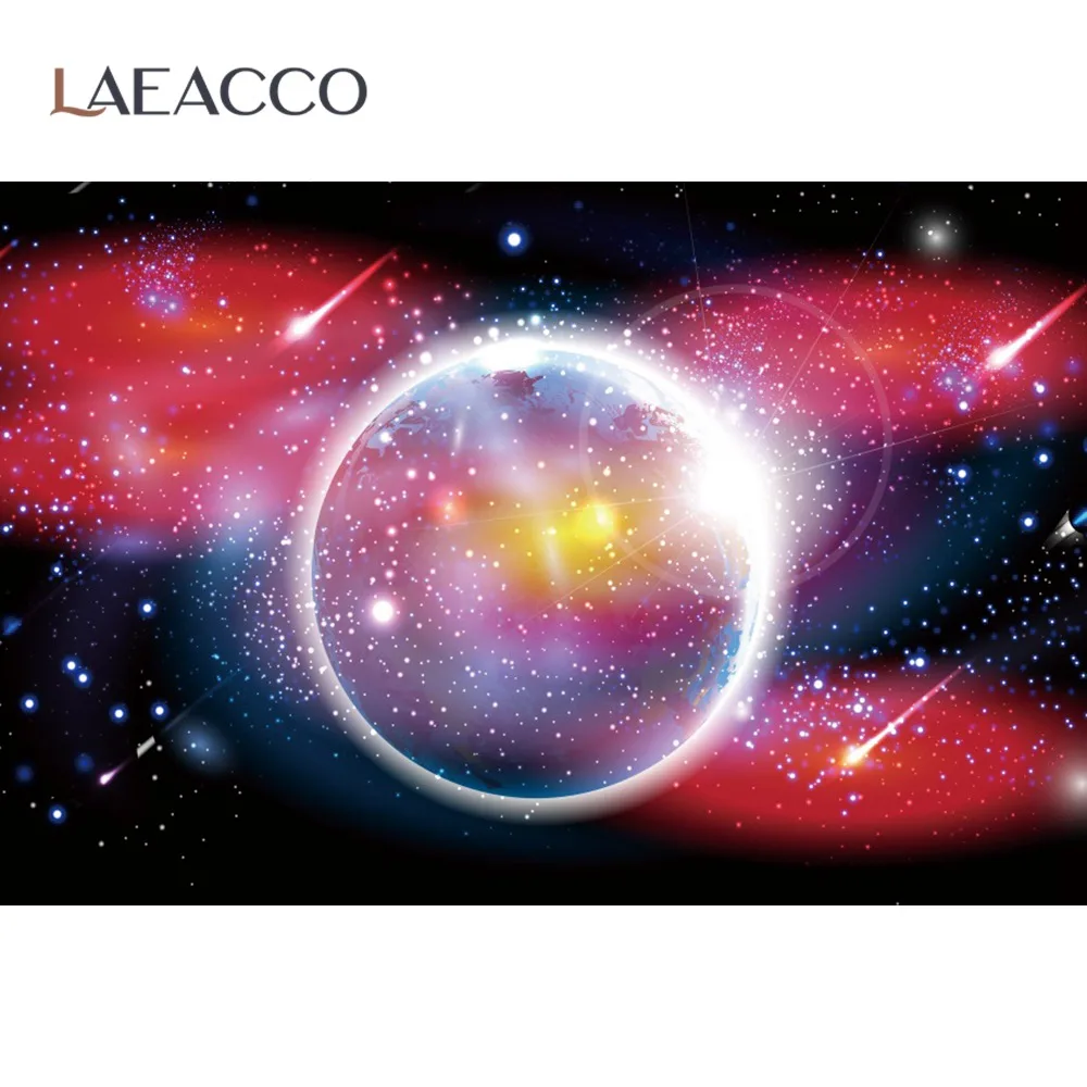 

Laeacco фантастическое пространство Звездная планета блестящие звезды научная фантастика домашний Декор Детский узор фотографический фон