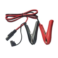 100cm 14awg alligator crocodile clip to sae connector quick release quick disconnect car solar power charging extension cable