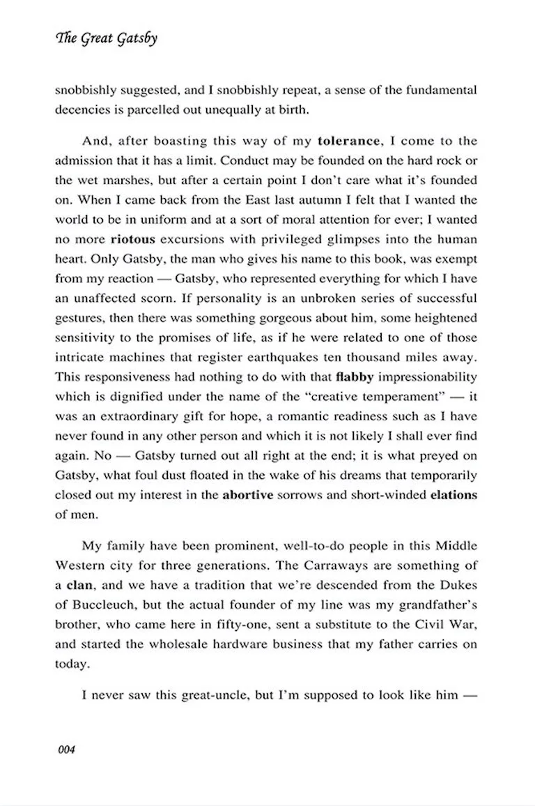 Полный английский издание классические фантастические книги Великий Гэтсби