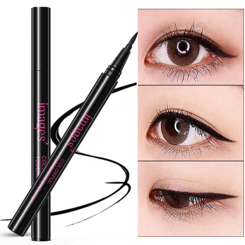 

Waterproof Long Lasting Easy Twist Up Self-Sharpening Makeup Eye Color Pencil Tool Eye Definer Black Eyeliner Pen 1 Count