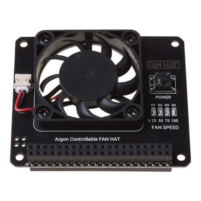 

Durable HAT RGB Cooling HAT with Fan for Raspberry Pi 4B/3B+/3B,Great-selling100% brand new