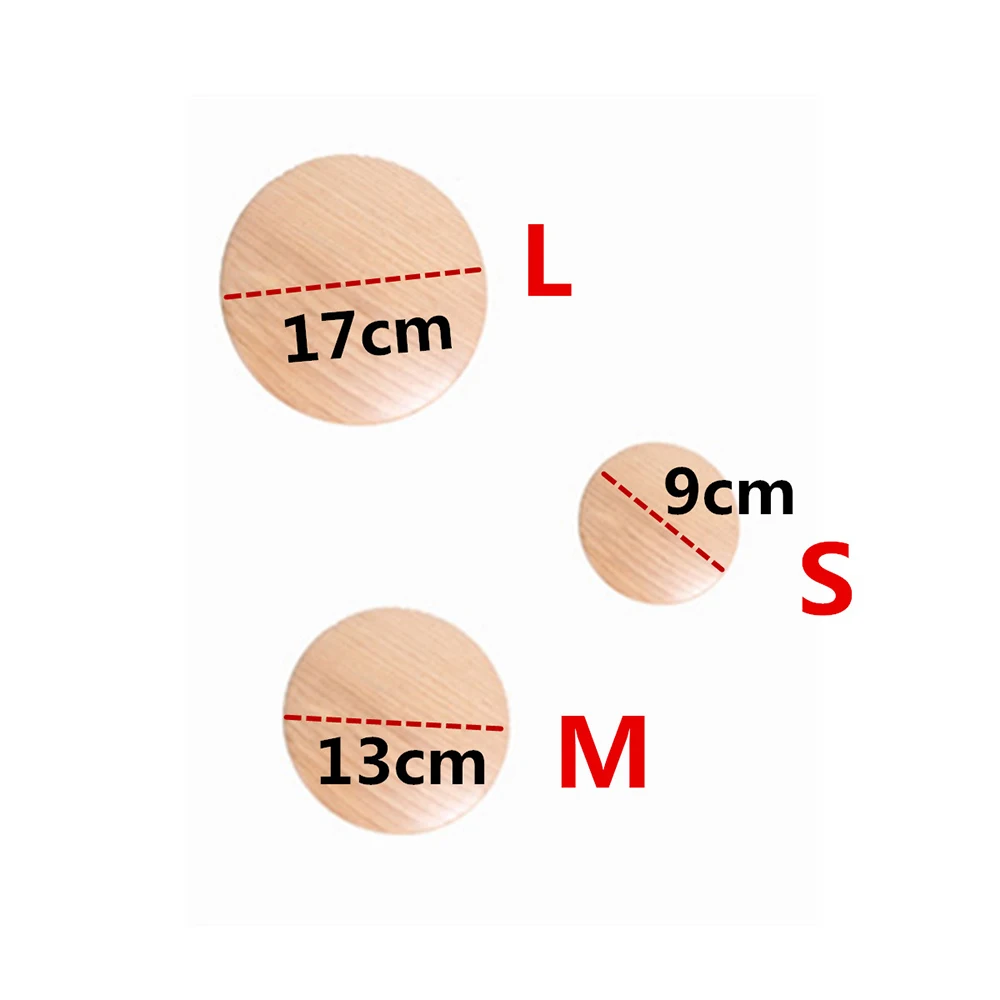 

Wall Hooks Wooden Wall Coat Rack Nordic Style Hat Hooks Robe Entryway Wall Hangers Hat Bag Keys Rack Solid Round Mounted Holder