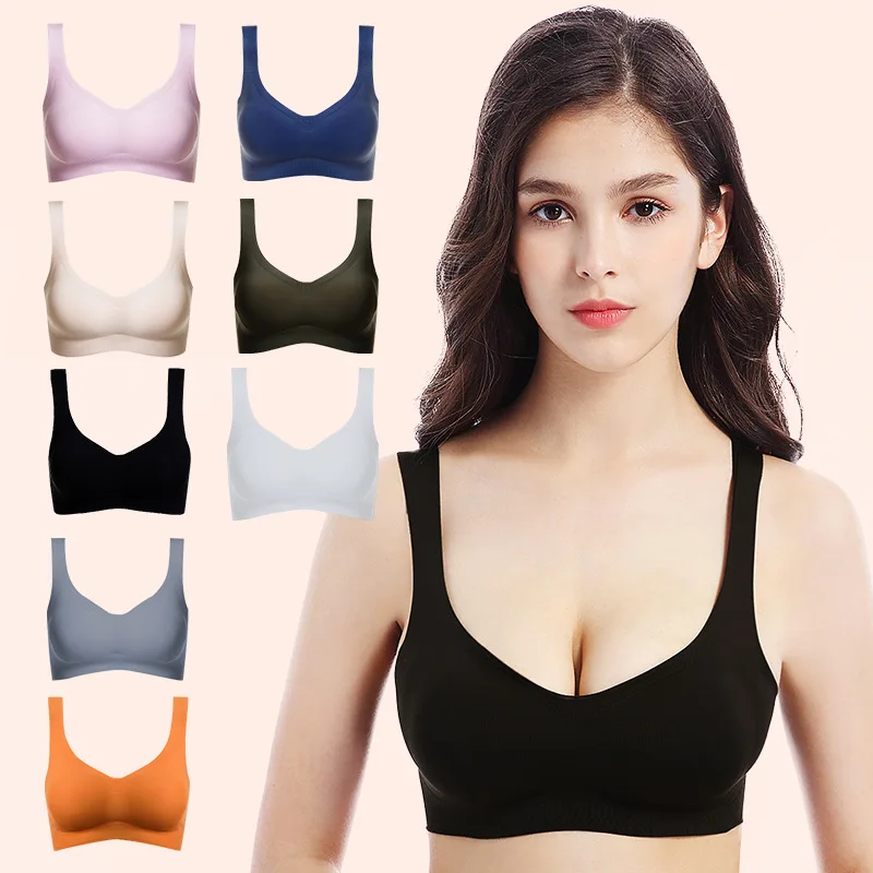 

Fashion Sexy Bra With Pads Seamless Lingerie Underwear Wireless Comfortable Bras For Women Bra Bralette Push Up Brassiere Vest