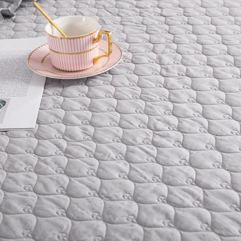 Элегантное кружевное стеганое покрывало из 100% хлопка серого синего фиолетового