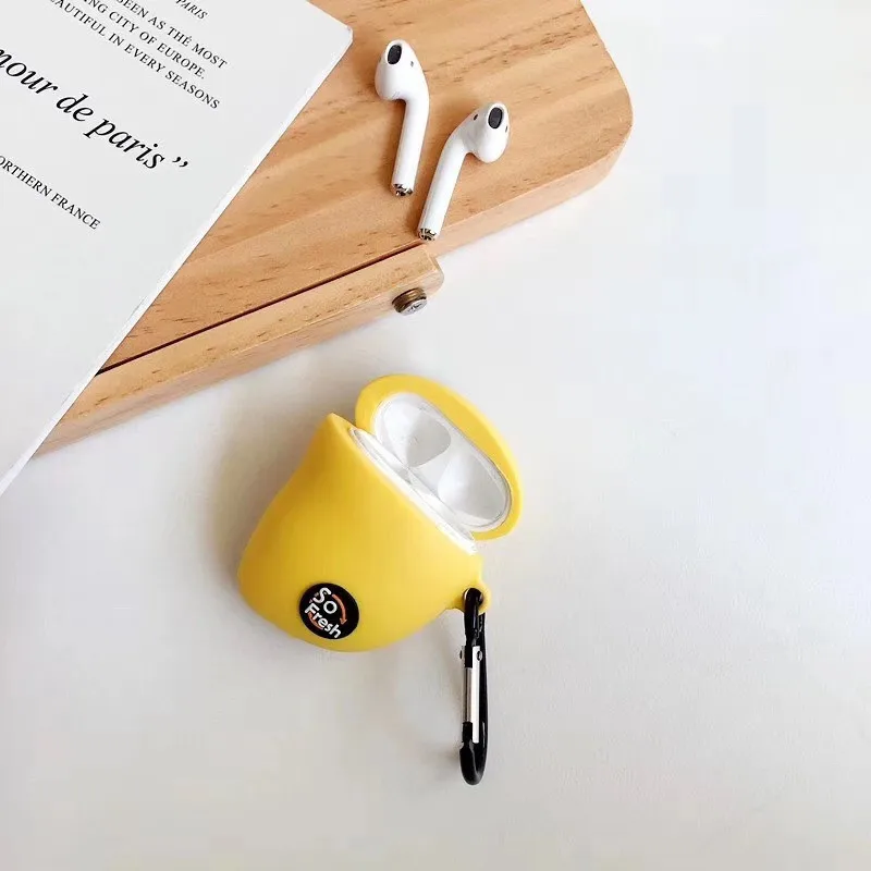 Для AirPods чехол 3D милый фруктовый манго наушники s для Apple Airpods 2 защитный с
