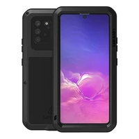 love mei for samsung galaxy s10 lite metal aluminum armor shockproof heavy duty case protective covergorilla glass