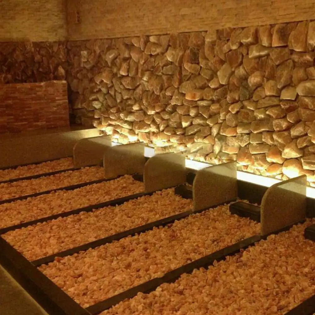 100% натуральная чисто розовая Гималайская каменная соляной камень сумка 2-4 см 3-6