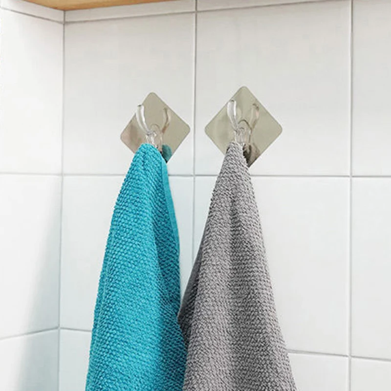 

Door Hooks Punch-Free Hooks Multi-Function Non-Marking Hook Bathroom Coat Hook Durable Plastic Hanger Finishing Plug Holder