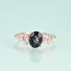 Женское кольцо из серебра 999 пробы, с розовым золотом, 18 К