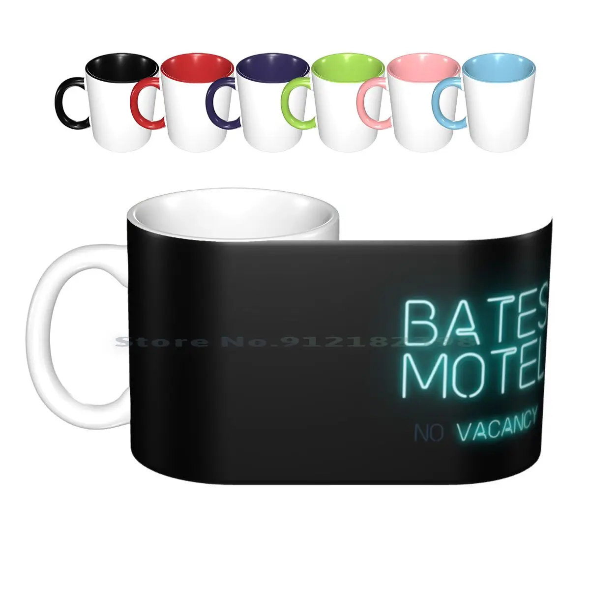 

Bates мотель без отпуска логотип из фильма психокерамические Кружки Кофейные чашки Кружка для молока и чая креативный тренд Alfredhitchcock