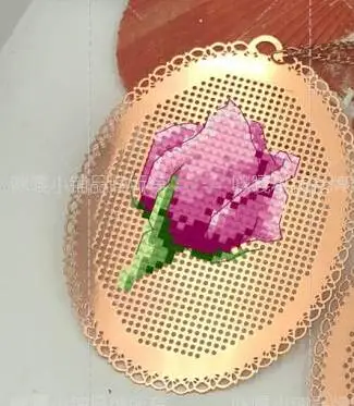 TT Rose ремесло Стич вышивки крестом металлическая Закладка серебро Золотой Рукоделие Вышивка ремесла счетный крест-строчка Kit-6TH - Цвет: Светло-желтый