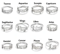 12 zodiac rings constellation scorpio leo libra taurus virgo gemini sagittarius aries knuckles ring letter horoscope friendship