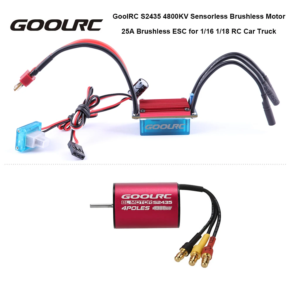 Оригинальный Бессенсорный бесщеточный двигатель GoolRC S2435 1/16 кВ и комбинированный