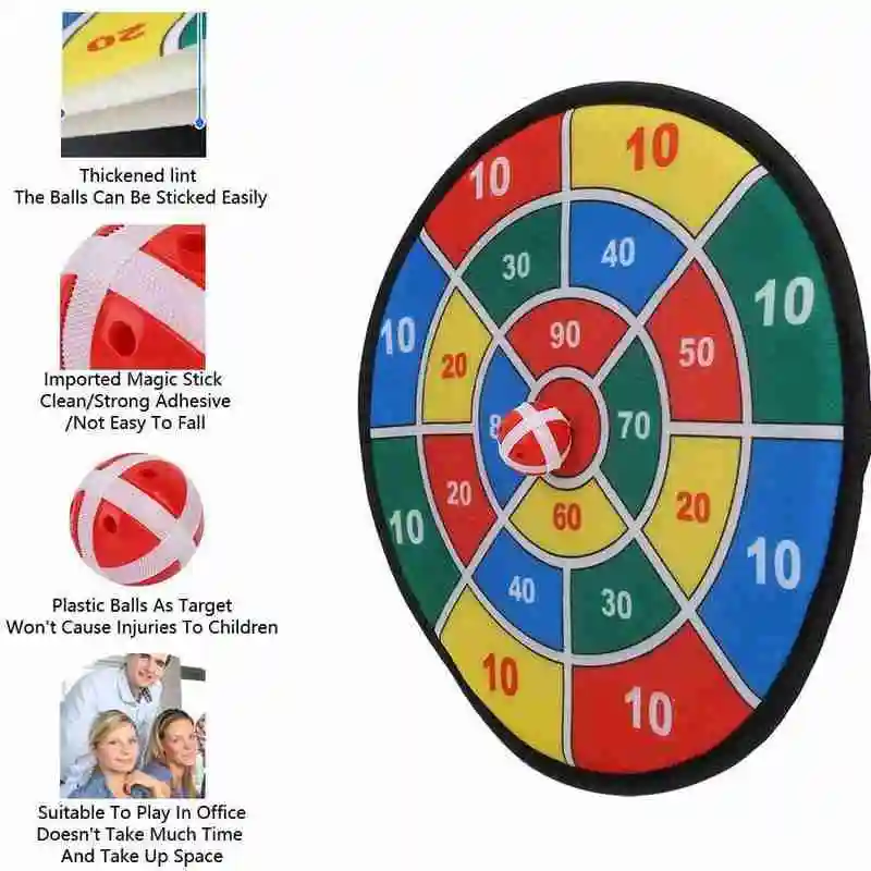

Children Safety Dart Board Sports Toys Sticky Ball Indoor Family Game Parent-child Education Target Toy Outdoor Interaction W2B5