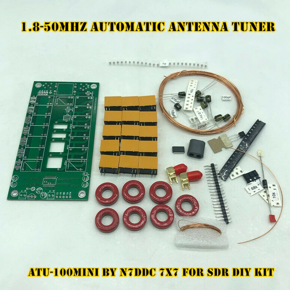 

ATU-100mini 1.8-50MHz Signal Control Communication Automatic Antenna Tuner DIY Kit Metal OLED Equipment By N7DDC Professional