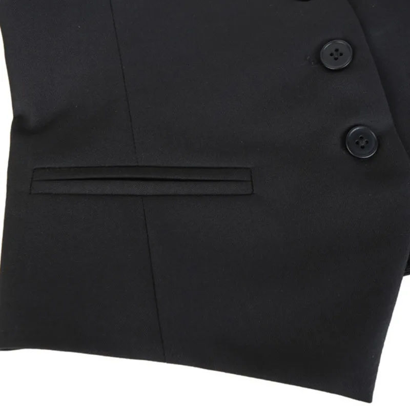 MEVGOHOT 2019 Autumn Winter Woman Black Adjustable Waist Vest Buttons Up Slim Fashion Suit Female HD3103 |