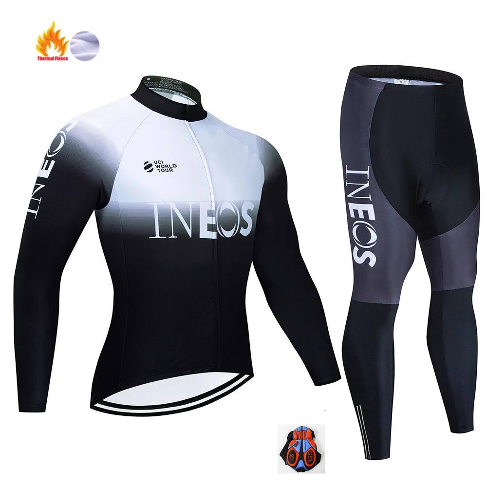 9 Велокофты INEOS Длинная зимняя теплая флисовая одежда для велосипеда MTB велосипедная Одежда Майо Ropa Ciclismo Hombre 9D гель - Цвет: 9
