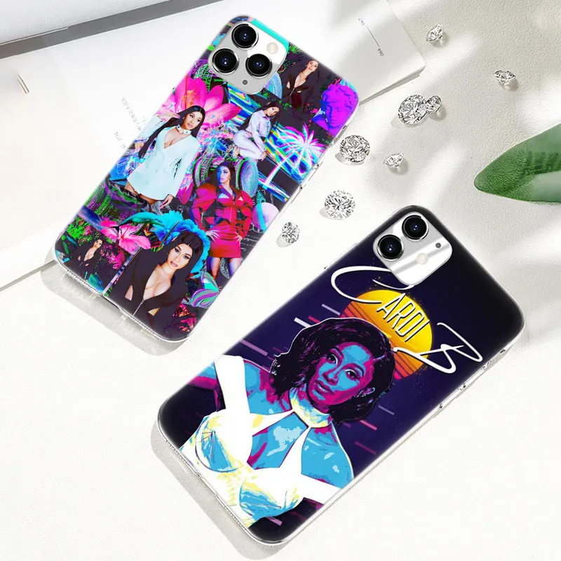 Популярный популярный мягкий силиконовый прозрачный чехол Cardi B для Apple iPhone 11 Pro XS