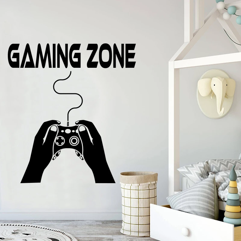 Большая игровая зона геймпад настенная наклейка видеоигра геймерская ручка