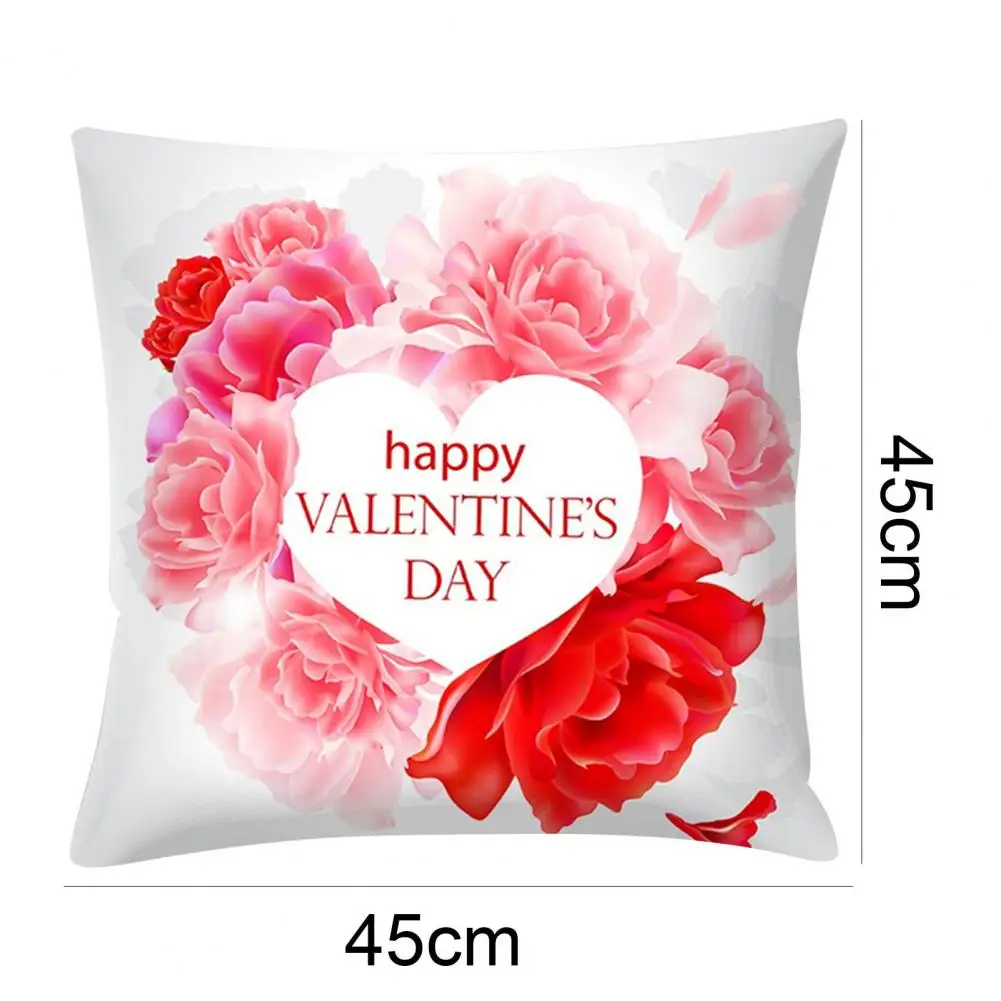 

Soft Valentine's Day Pillowcase Letter Home Decoration Heart Print Sofa Pillowslip for Chair Throw Pillow Cover Beddings Supplie