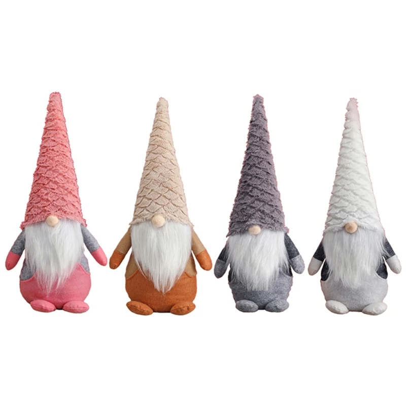 

Christmas Gnome Holiday Decoration Standing Swedish Gnomes Handmade Tomte Plush Doll Home Ornaments Tabletop Santa Figurines