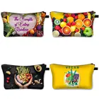 Вегетарианская фруктовая косметичка Luna, косметички для девочек, Женский чехол для вегетарианской косметики, дамские сумочки для хранения косметики