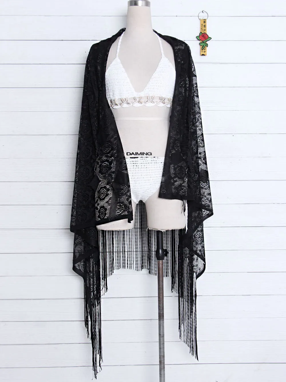 

Женский купальник, Пляжное Платье с бахромой, сексуальное бикини, шаль, Солнцезащитный сарафан, кружевная цельная пляжная юбка, блузка, бики...