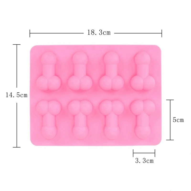 Cute Sexy Penis Cake Mold For Soap Birthday Fondant Chocolates Ice and 8 Shape dick Cream Creative | Дом и сад