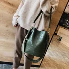 BXX Sac  2019 Модные Роскошные Сумки Женщины Дизайнер Крокодил Шаблон Сплошной Цвет Ведро Пакет Женский Куб Сумка ZE330