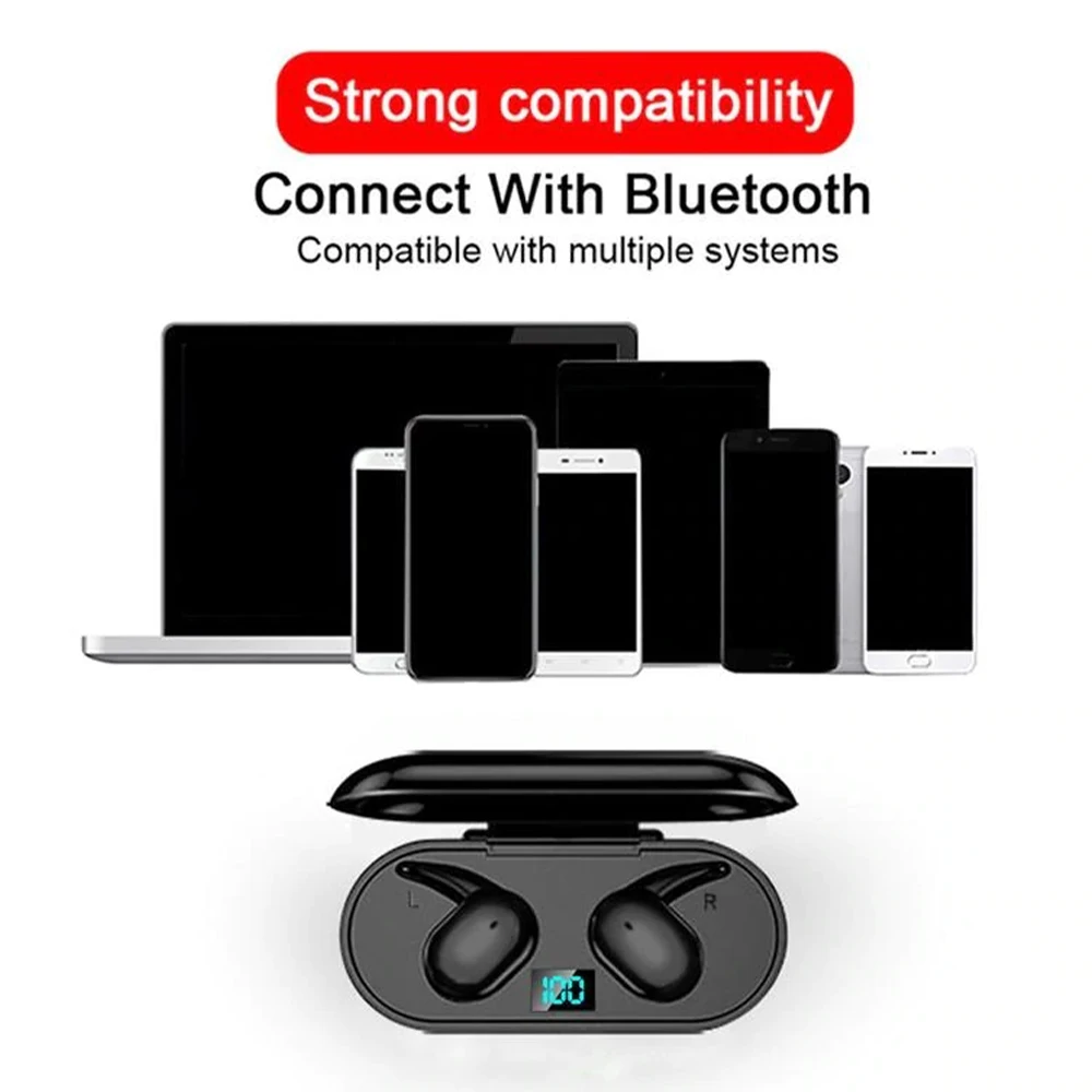 Cewaal беспроводная гарнитура Bluetooth совместимые наушники 5 0 вкладыши с зарядным