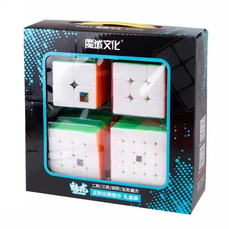 Набор магических кубиков Moyu Meilong 2x2x2 3x3x3 4x4x4 5x5x5 подарочный набор волшебный кубик