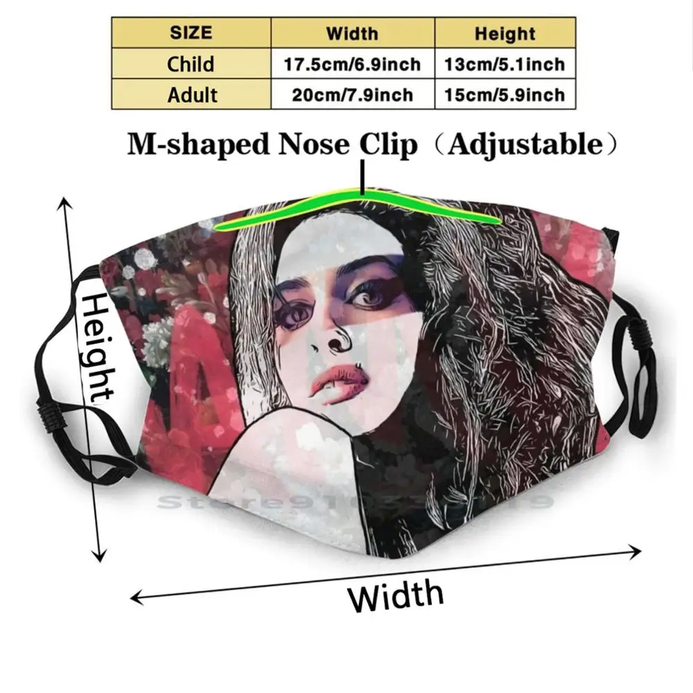 Многоразовый фильтр Amy Print Pm2.5 Сделай Сам маска для рта дети Whinehouse музыка Джаз соул