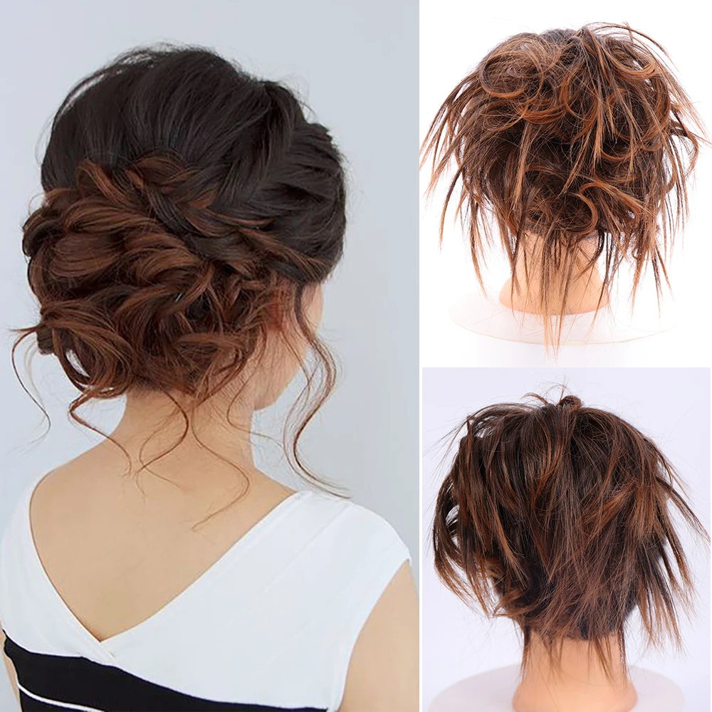 

Грязные резинки, пончики, шиньоны, синтетические волосы, пучки, прямые, эластичная лента, наращивание волос для женщин, термостойкие шиньоны