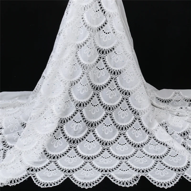 

PGC White Nigerian Water Soluble Guipure Chiffon Lace Fabric 2021 High Quality Lace French African Cord Lace Fabric YA4076b-1