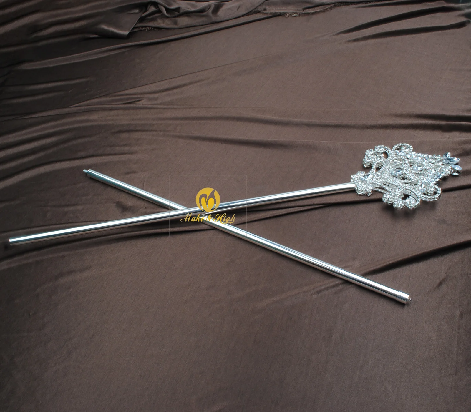 Ручная работа Королева Король скипетр палочка Кристалл Цветочная Длинная