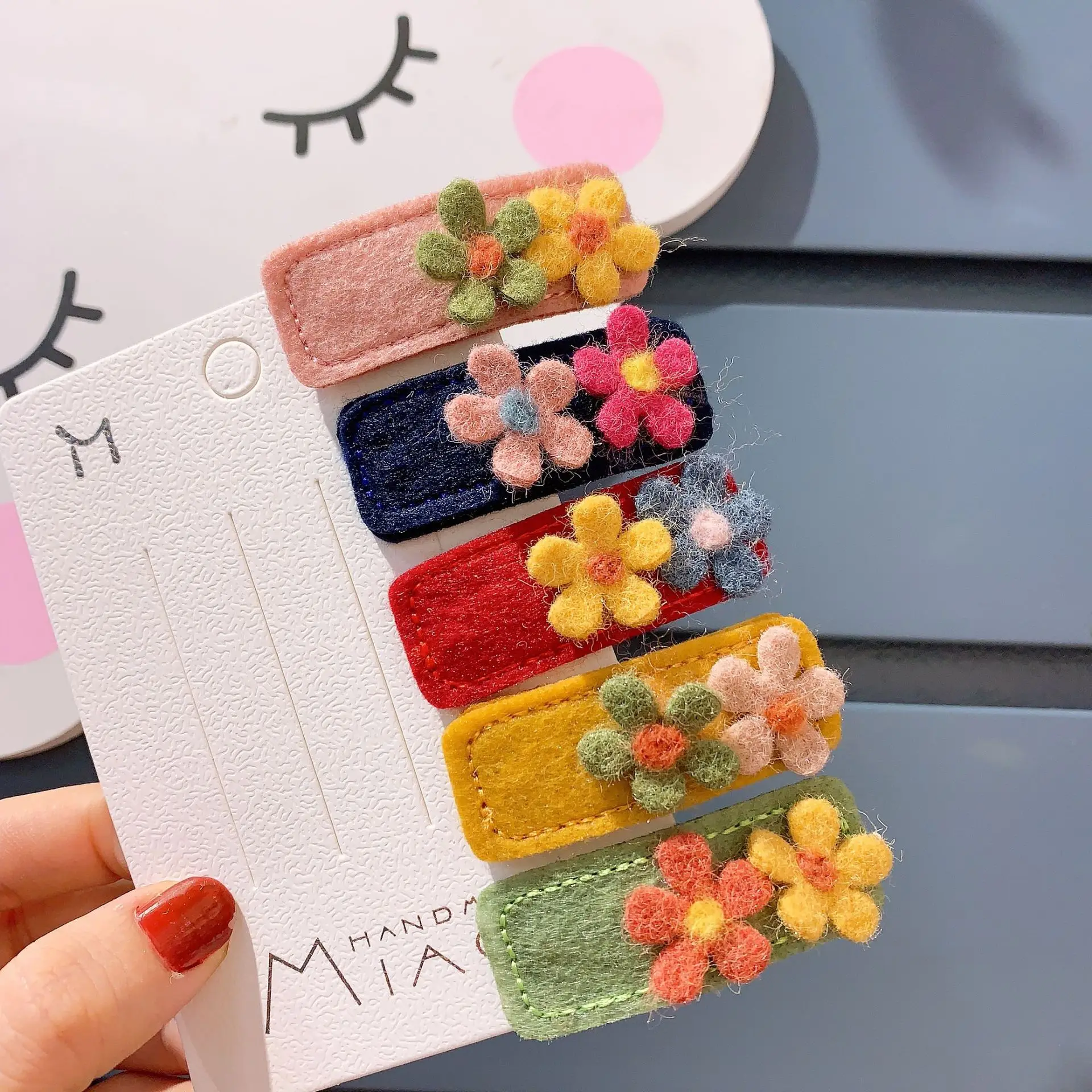 Новинка милая плюшевая заколка для волос на осень и зиму заколки девочек детские